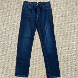 7 For All Mankind Blue Straight-Leg Jeans Timeless Design